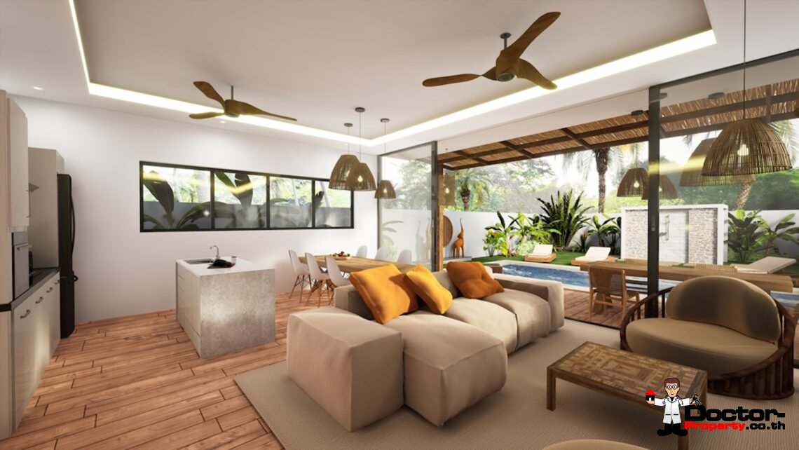 New 3 Bedroom Houses with Pool in Mae Nam, Koh Samui – For Sale